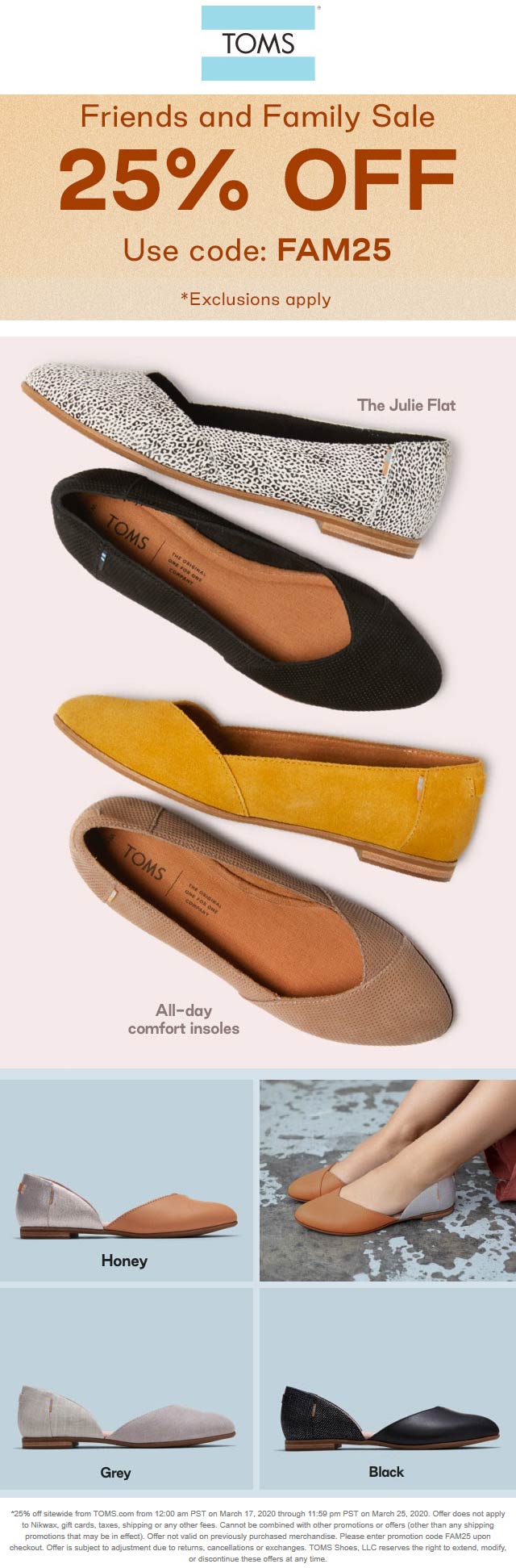 TOMS coupons & promo code for [May 2022]