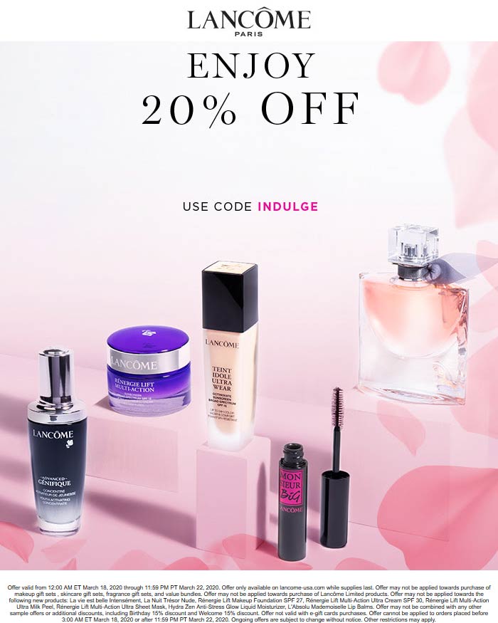 Lancome coupons & promo code for July 2025