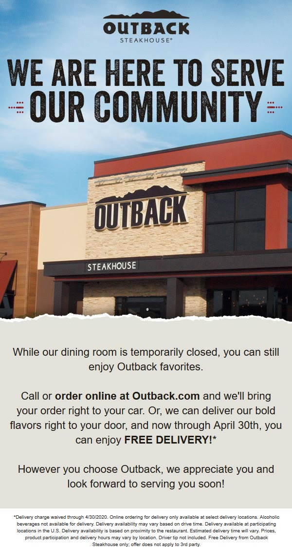 Outback Steakhouse coupons & promo code for July 2025
