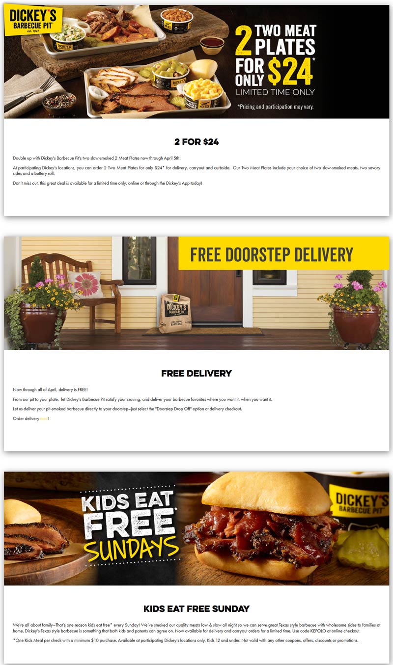 Dickeys Barbecue Pit coupons & promo code for July 2025
