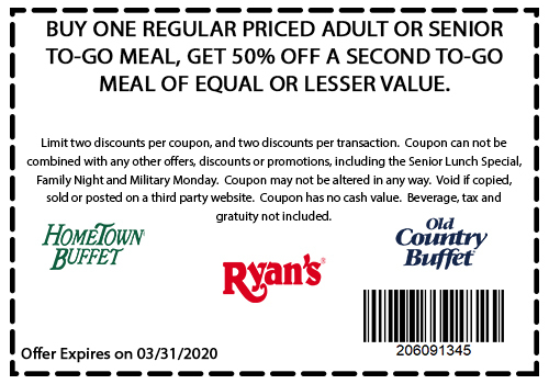 Old Country Buffet coupons & promo code for June 2025
