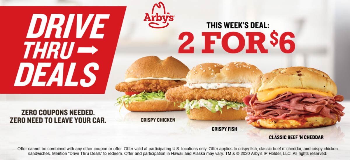 Arbys coupons & promo code for July 2025