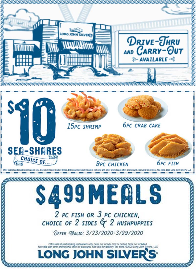 Long John Silvers coupons & promo code for July 2025