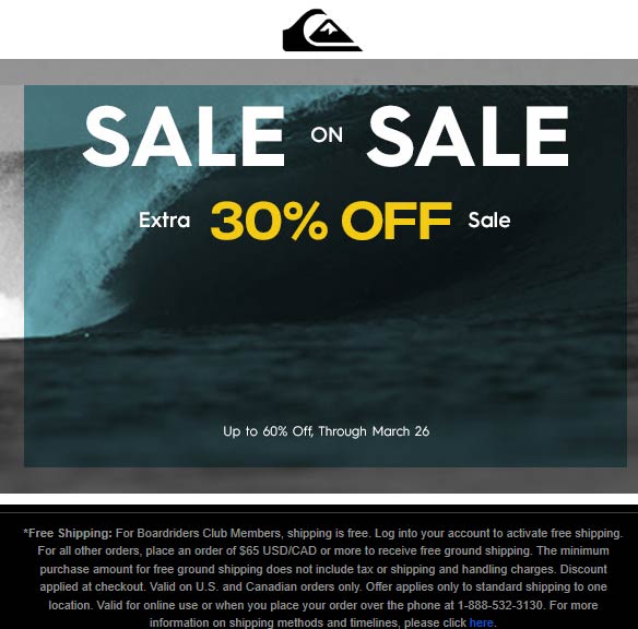 Quiksilver coupons & promo code for July 2025