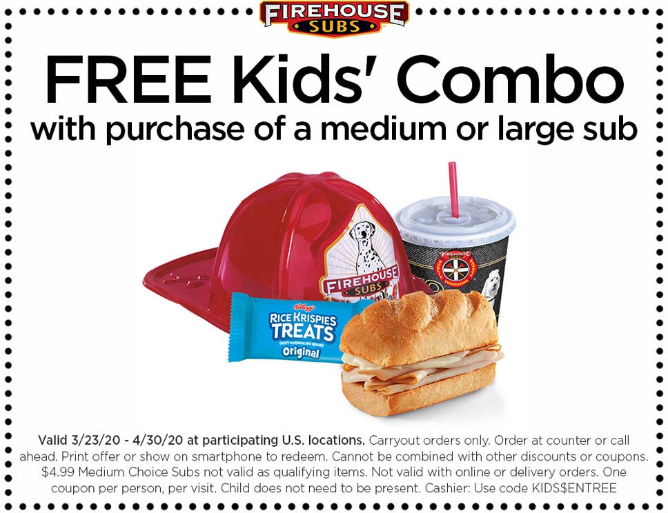 Firehouse Subs July 2020 Coupons And Promo Codes