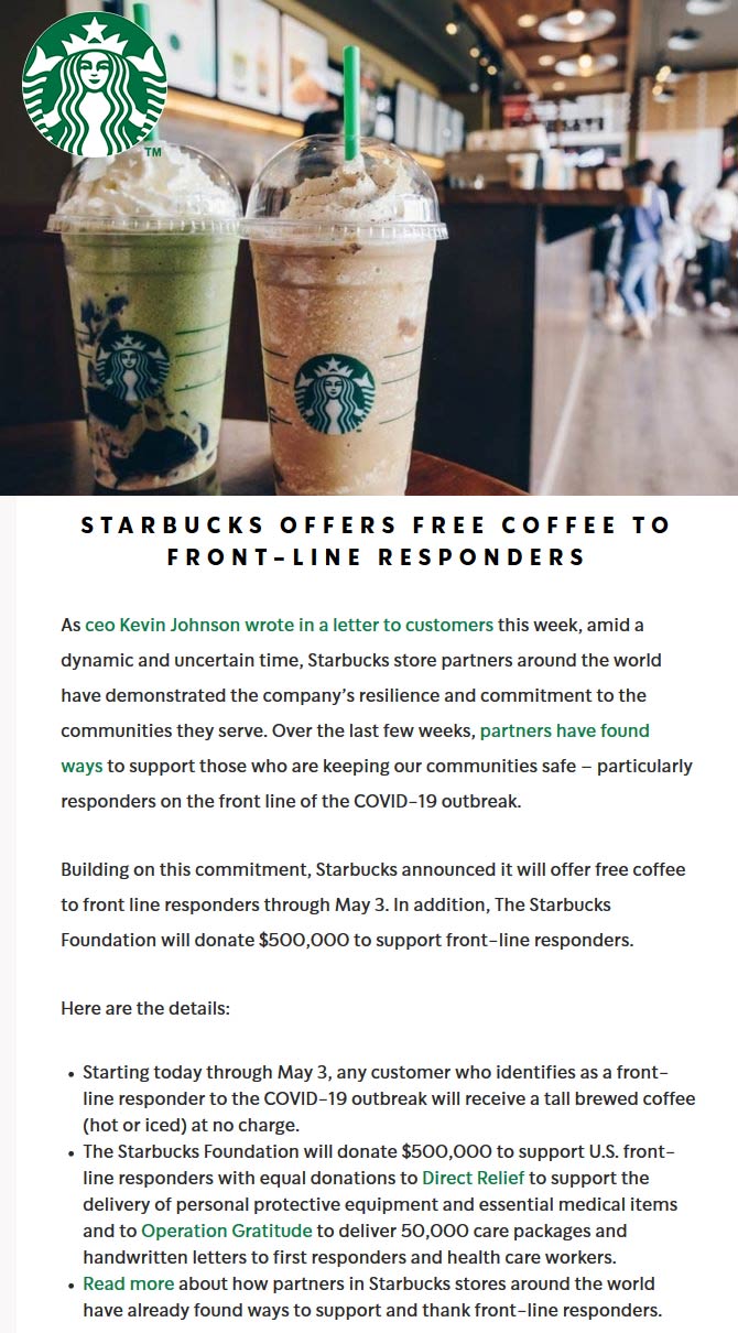 Starbucks coupons & promo code for July 2025