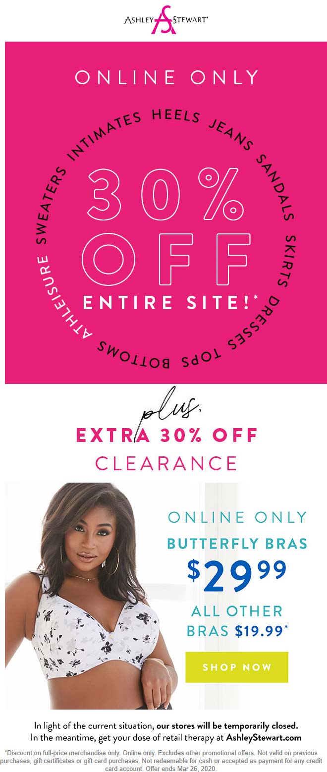 Ashley Stewart coupons & promo code for [October 2022]