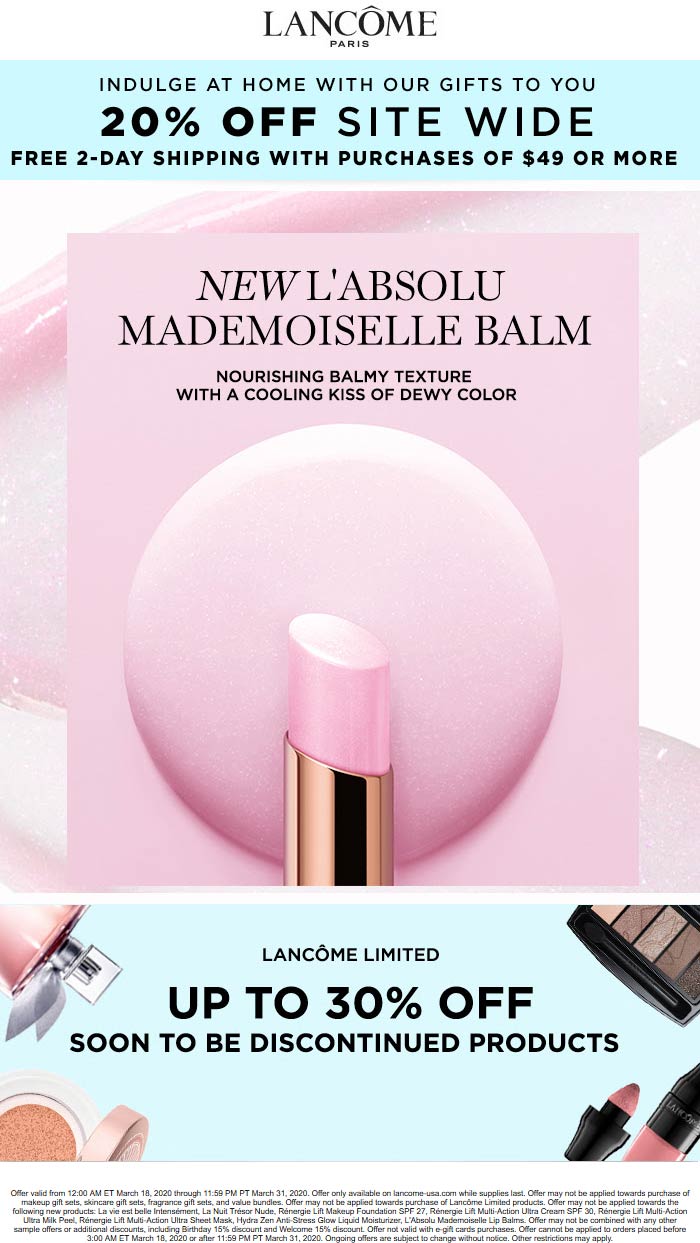 Lancome coupons & promo code for July 2025
