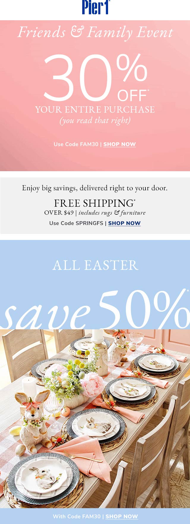 Pier 1 coupons & promo code for [January 2022]