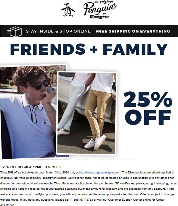 Original Penguin coupons & promo code for July 2025
