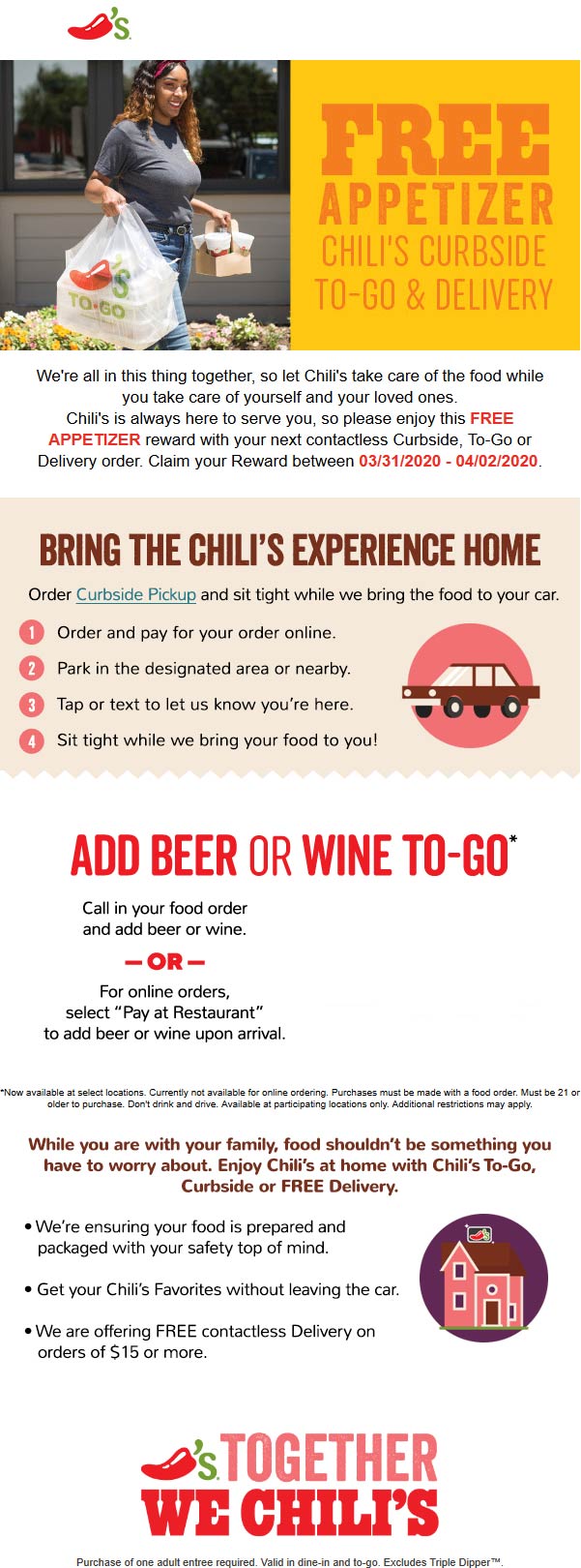 Chilis coupons & promo code for [May 2022]