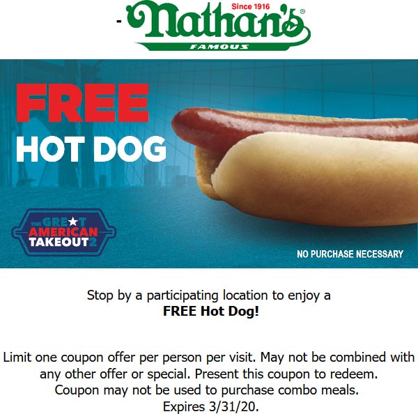 Nathans Famous October 2020 Coupons And Promo Codes 