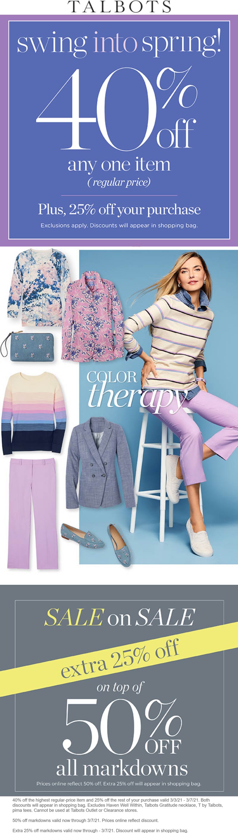 Talbots stores Coupon  40% off a single item & more at Talbots #talbots 