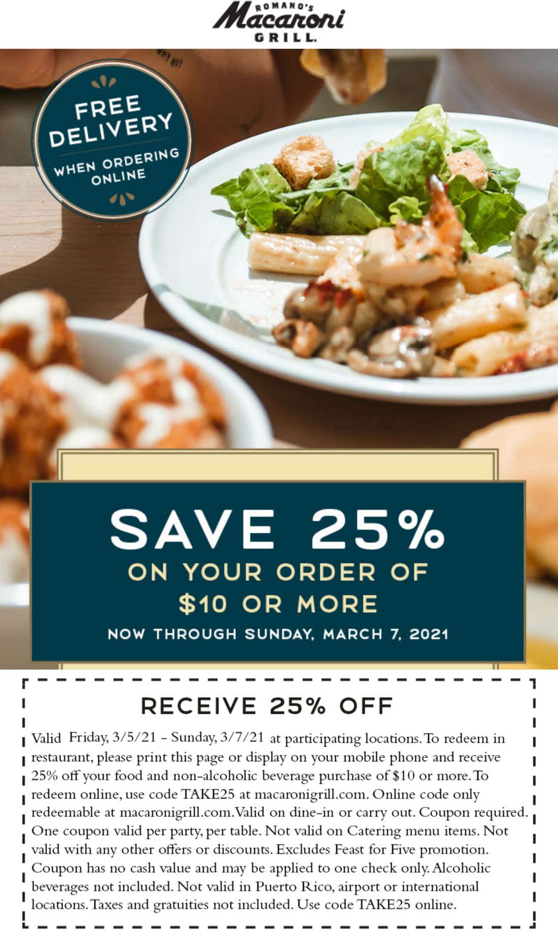 Macaroni Grill restaurants Coupon  25% off at Macaroni Grill restaurants #macaronigrill 