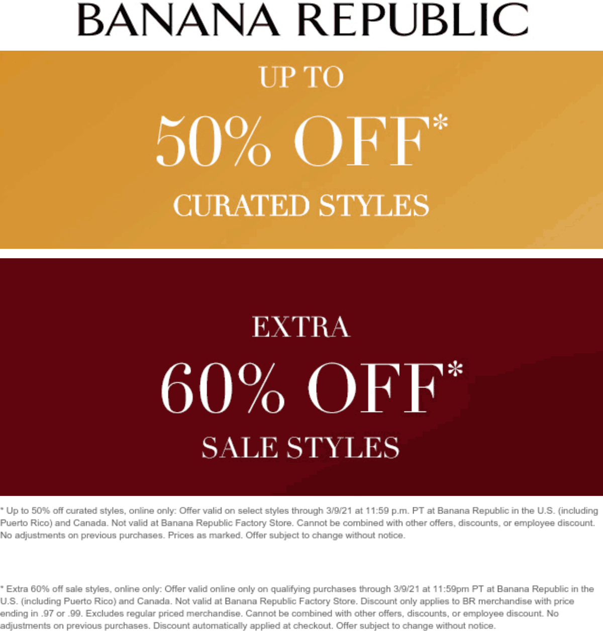 Banana Republic stores Coupon  Extra 60% off sale styles & more online at Banana Republic #bananarepublic 