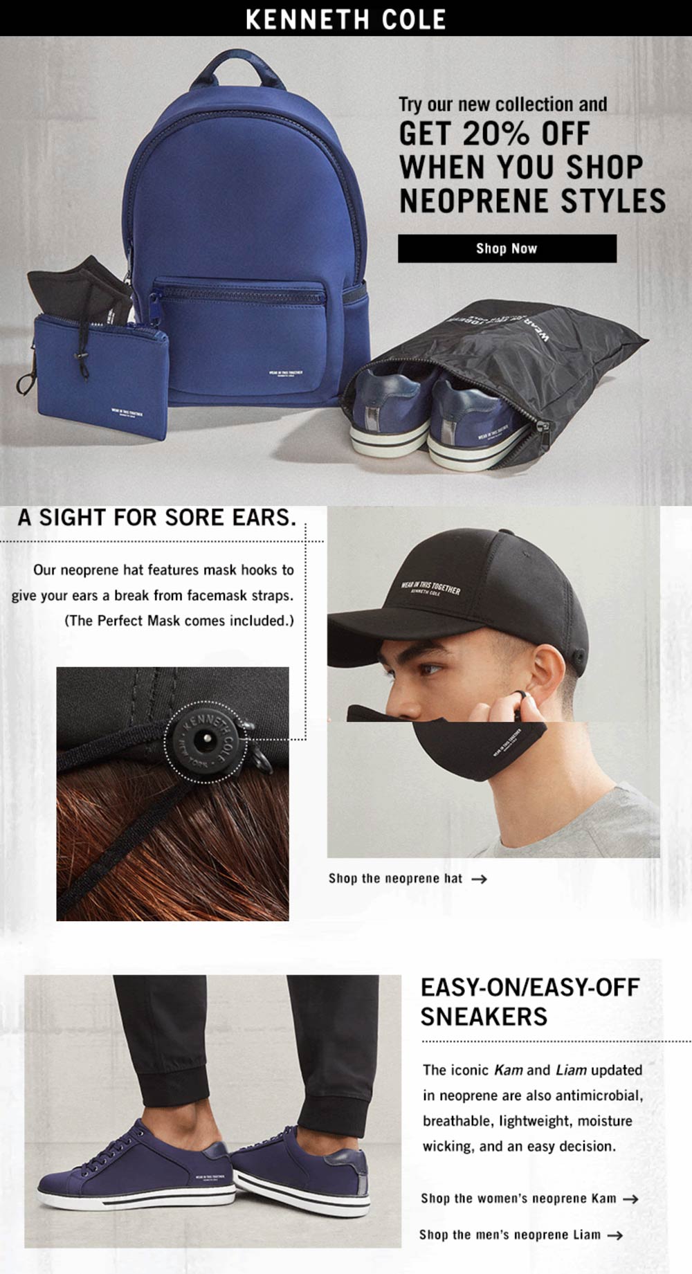 Kenneth Cole stores Coupon  20% off neoprene styles at Kenneth Cole #kennethcole 