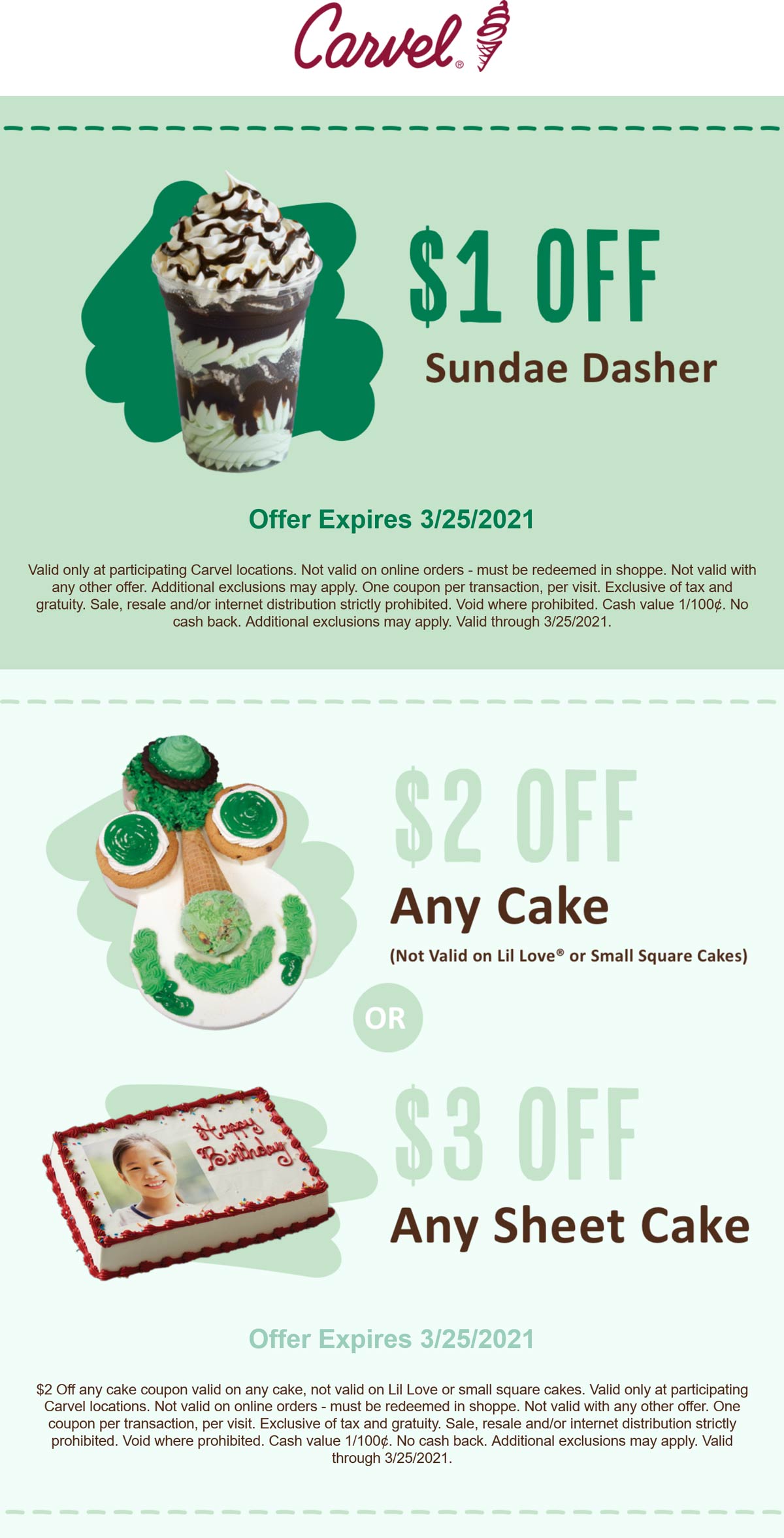 October 2022 1 Off An Ice Cream Sundae More At Carvel carvel 