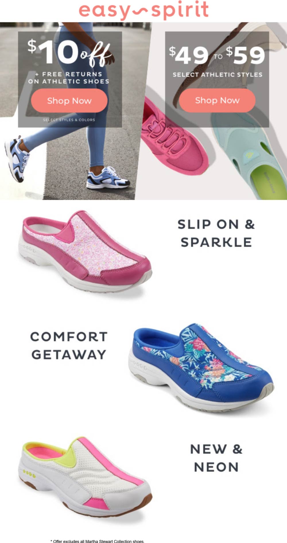 Easy Spirit stores Coupon  $10 off athletic shoes at Easy Spirit #easyspirit 