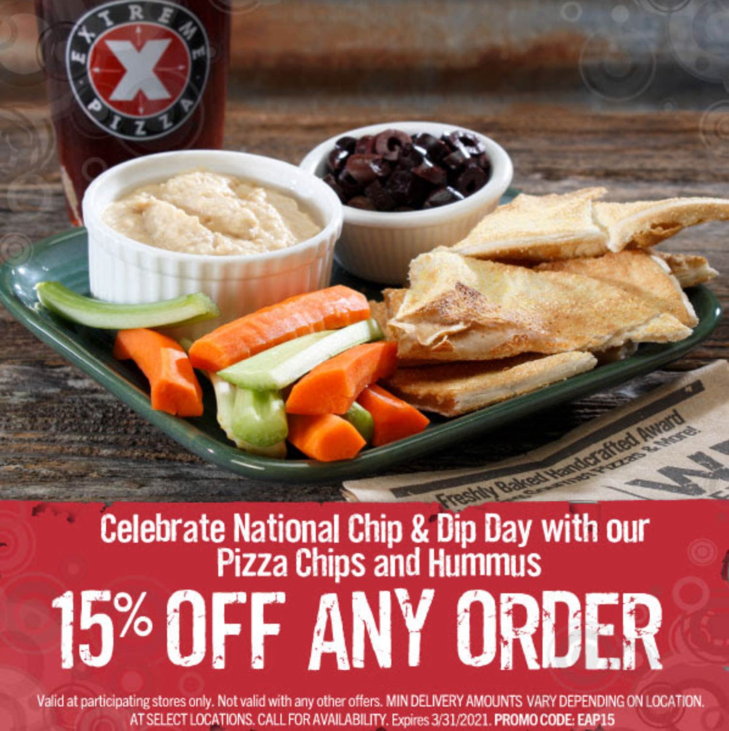 Extreme Pizza restaurants Coupon  15% off at Extreme Pizza via promo code EAP15 #extremepizza 