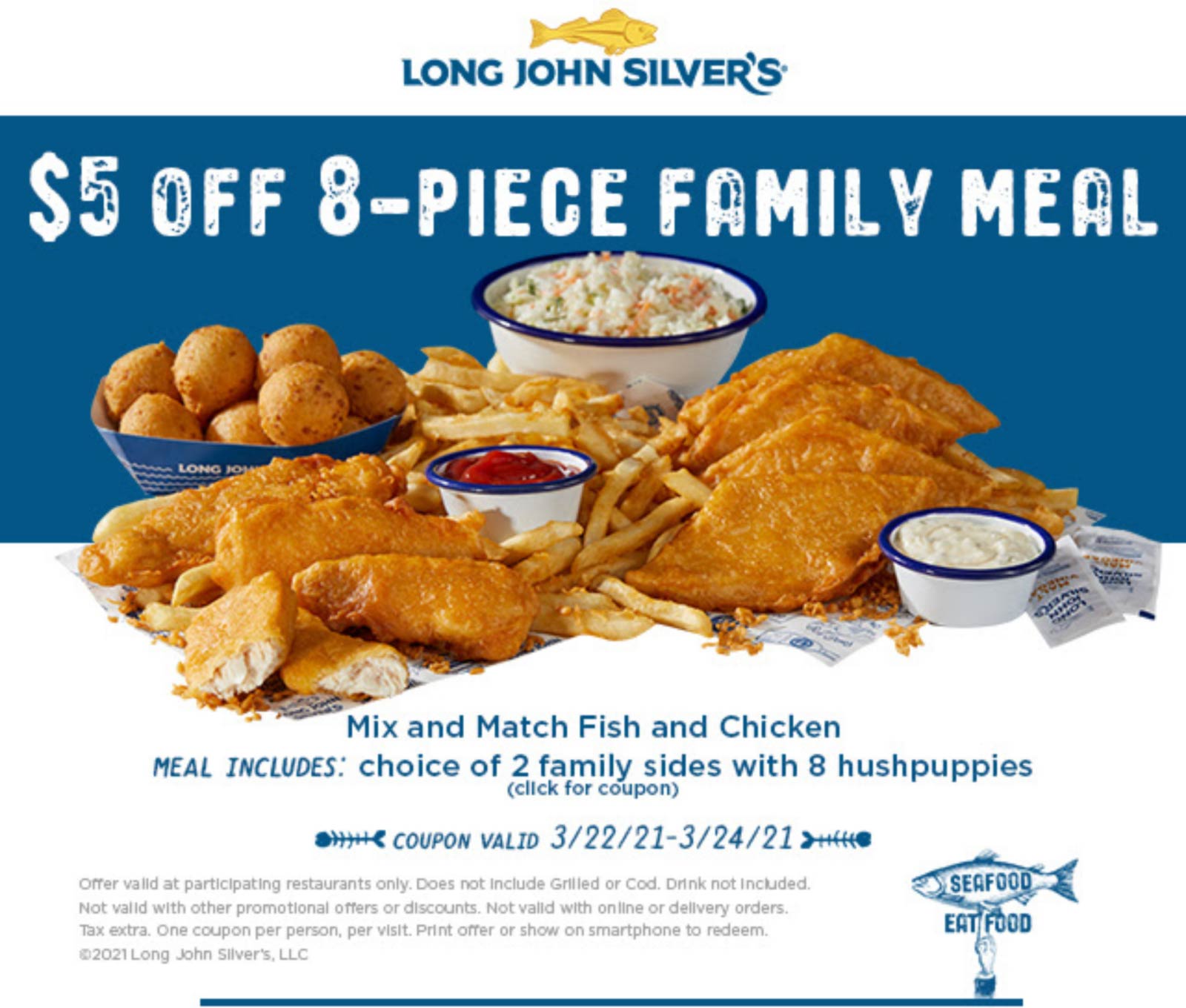 5 Off 8pc Meal At Long John Silvers Restaurants longjohnsilvers The 5 Off 8pc Meal At Long John Silvers Restaurants longjohnsilvers The