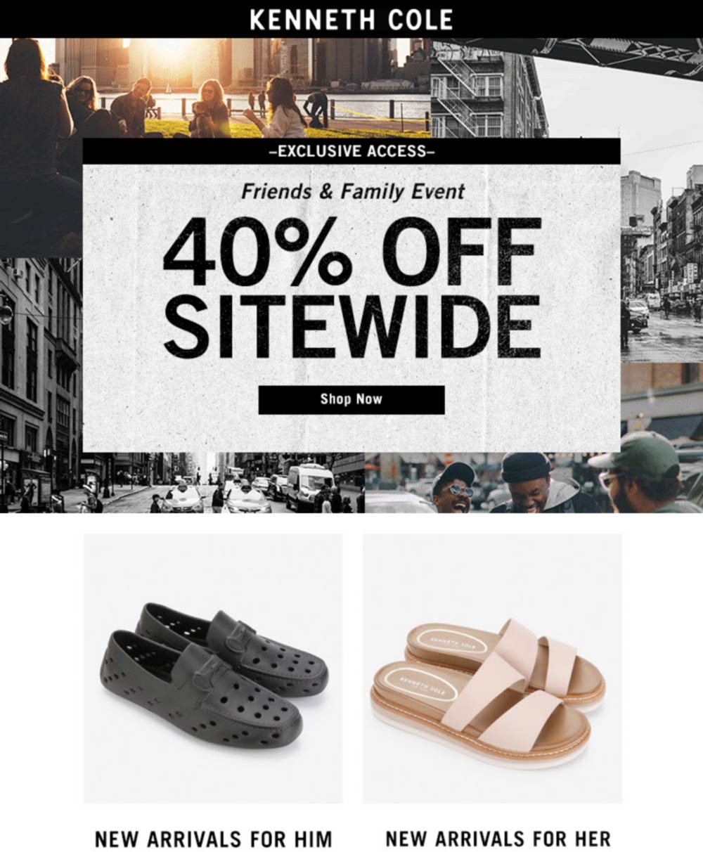Kenneth Cole stores Coupon  40% off everything online at Kenneth Cole #kennethcole 