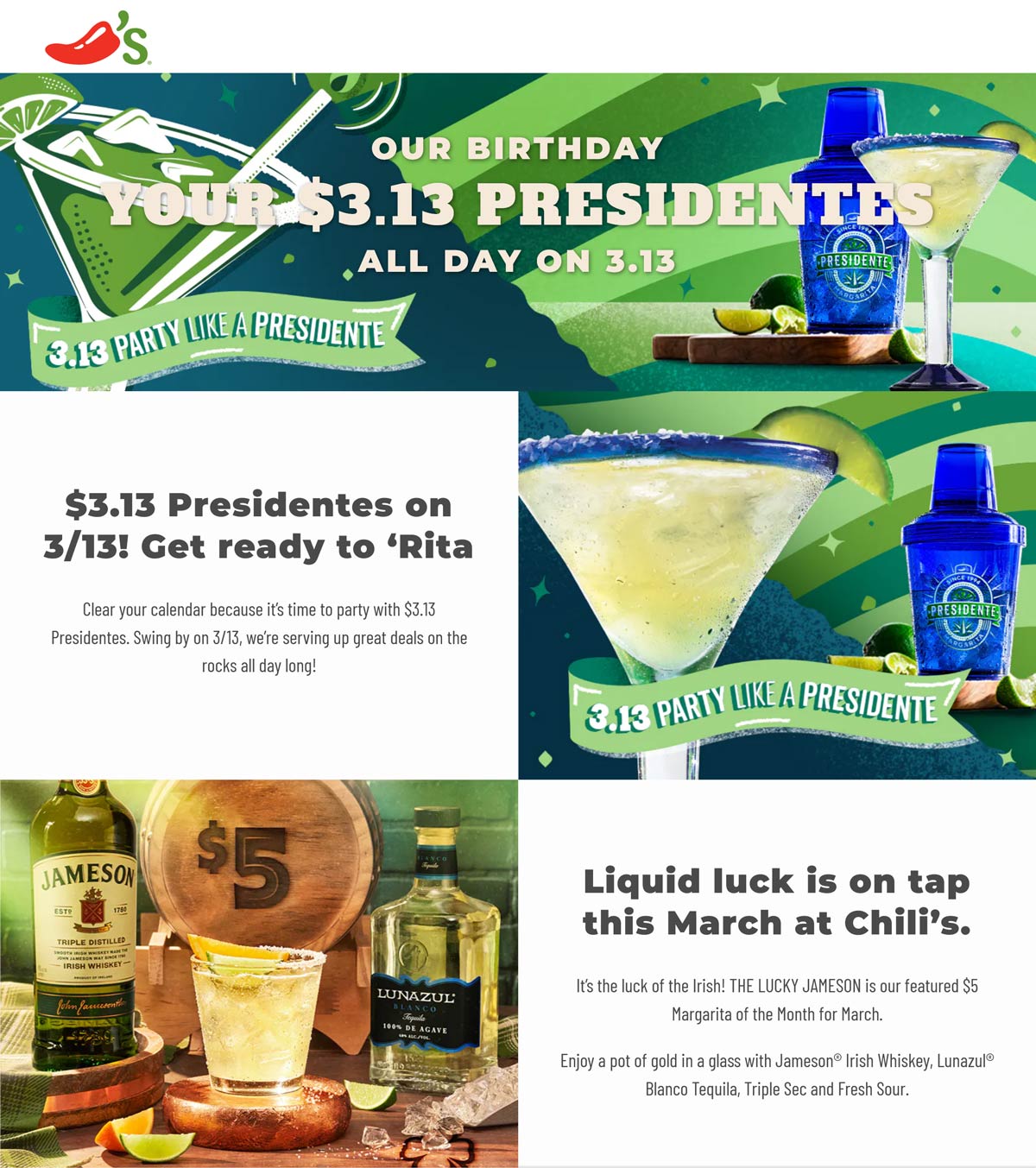 Chilis restaurants Coupon  $3.13 presidente margaritas the 13th at Chilis restaurants #chilis 