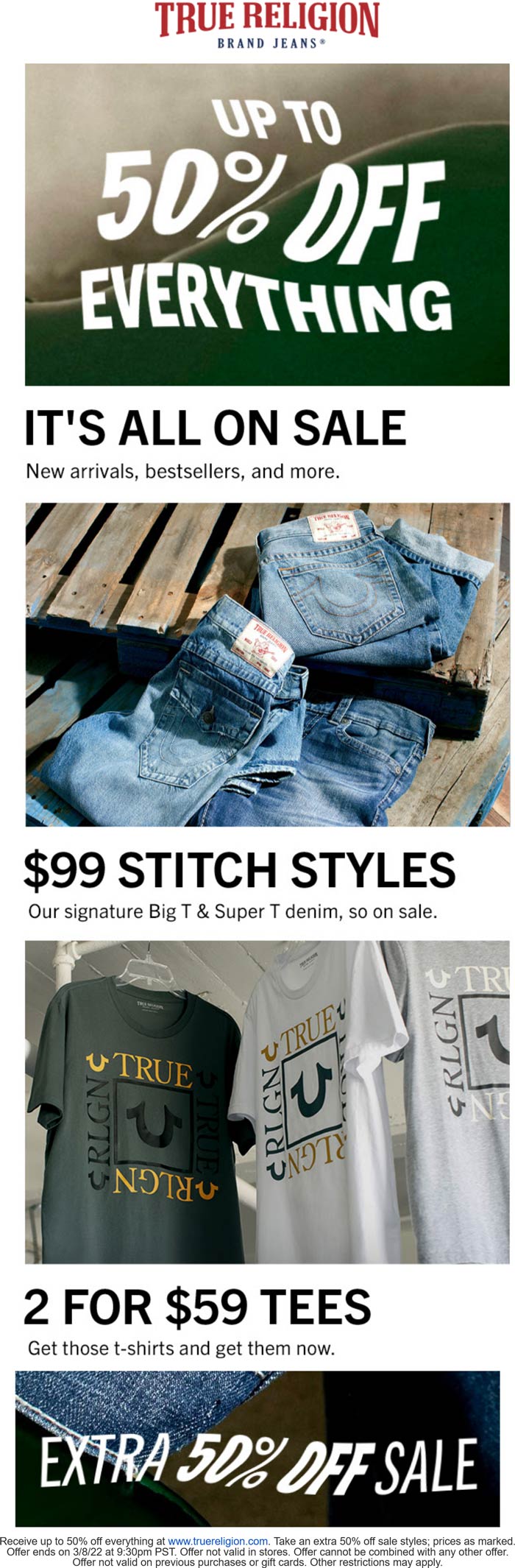 True Religion stores Coupon  30% off new arrivals & more at True Religion #truereligion 
