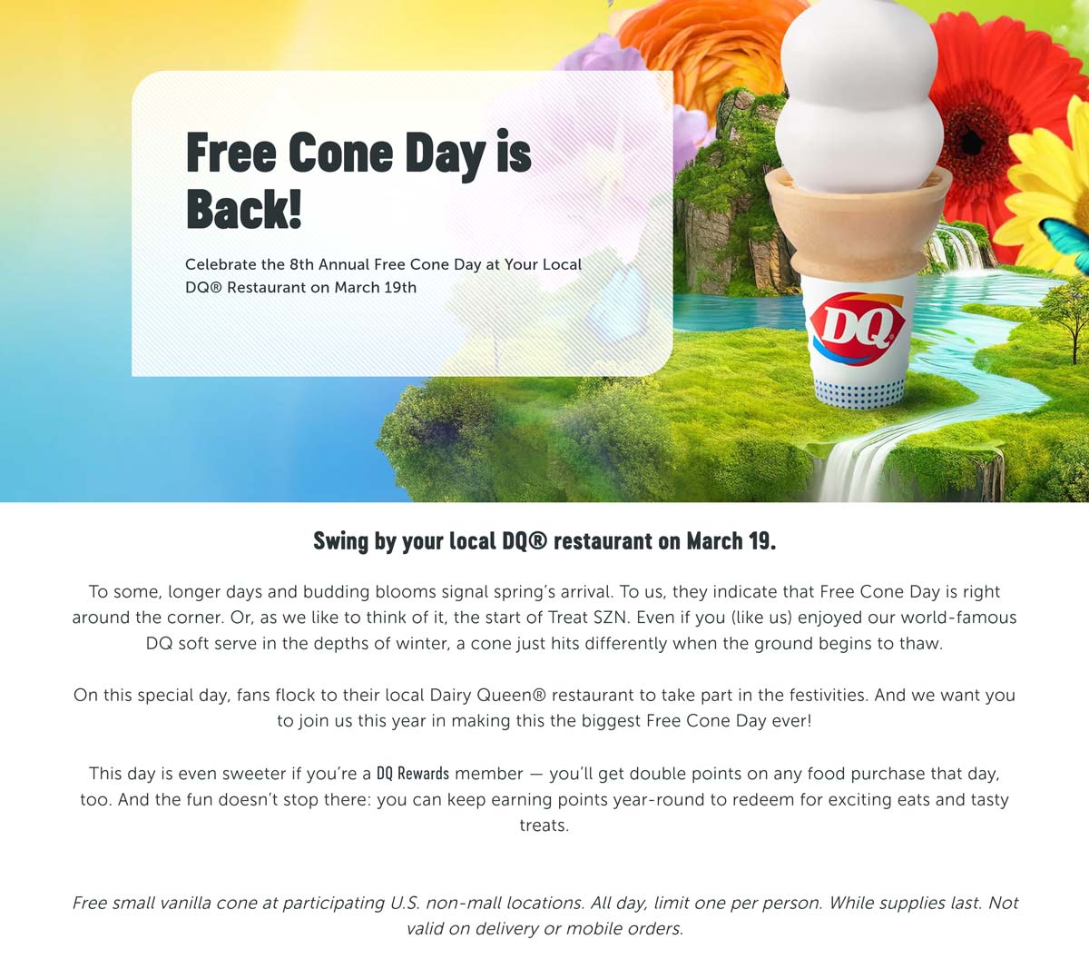 Dairy Queen restaurants Coupon  Free ice cream cone day the 19th at Dairy Queen #dairyqueen 