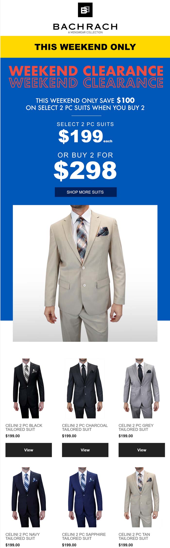 Bachrach stores Coupon  2 suits for $298 today at Bachrach menswear #bachrach 