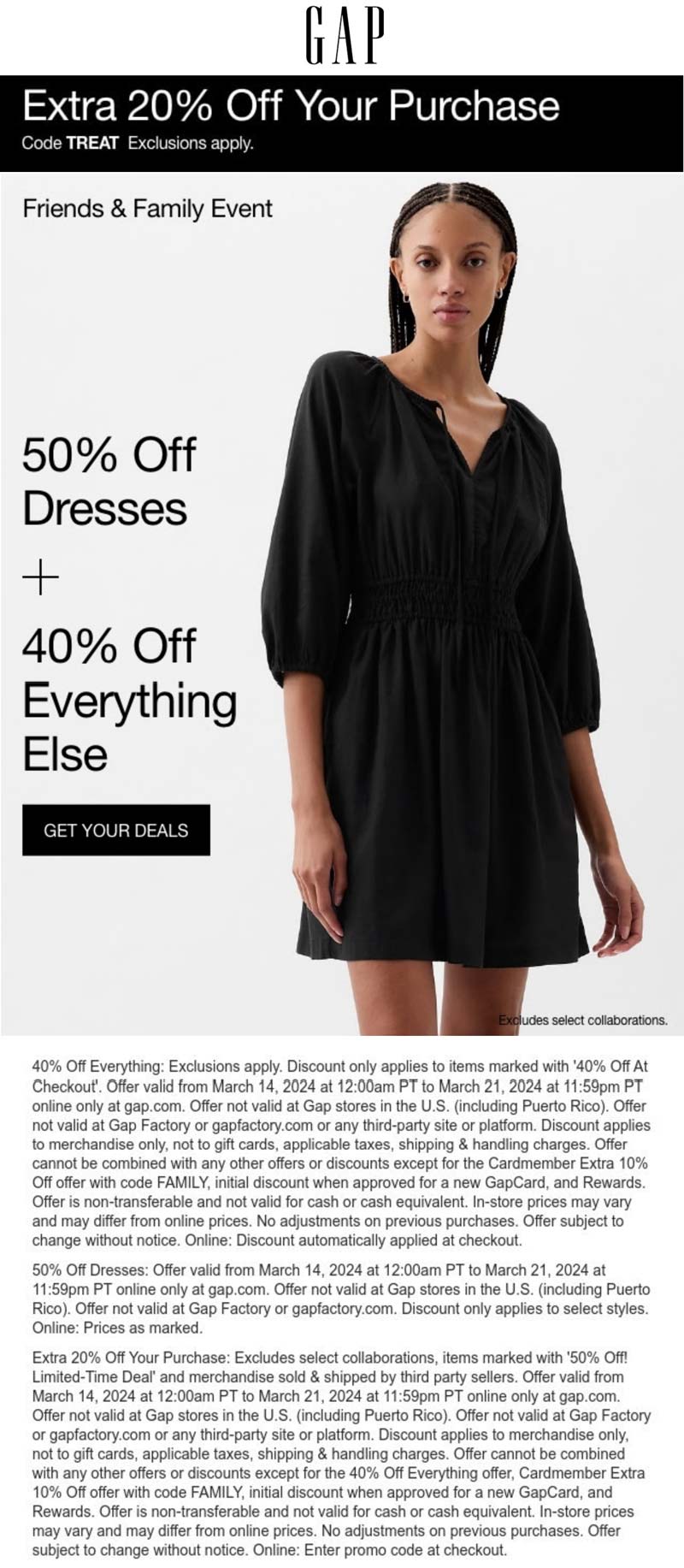 Gap stores Coupon  40% off everything & more at Gap, or online via promo code FAMILY #gap 