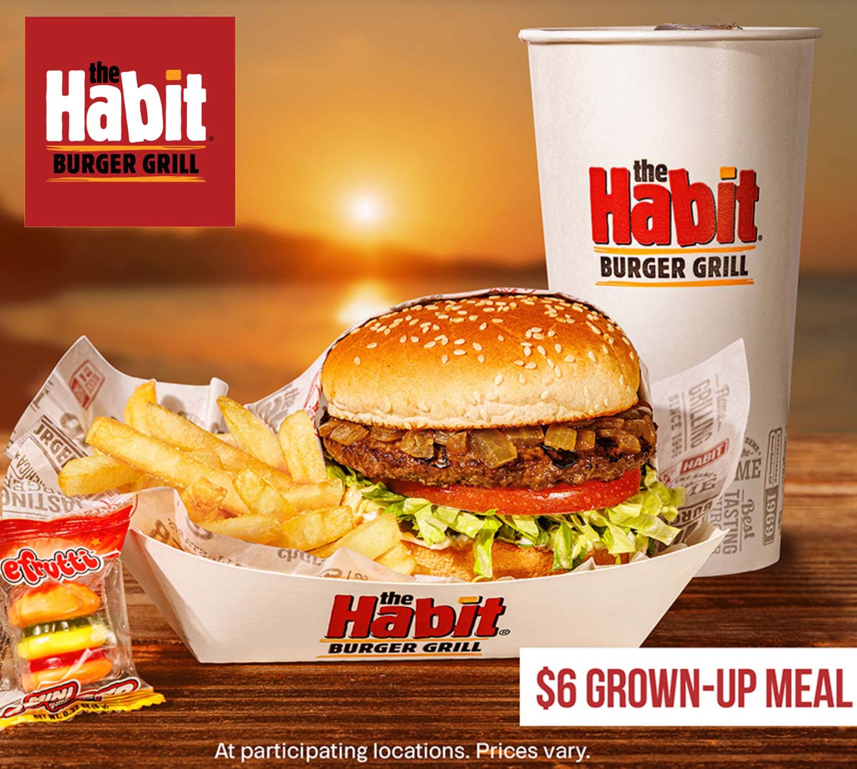 Habit Burger restaurants Coupon  Burger + fries + drink = $6 grown-up meal at The Habit Burger Grill #habitburger 