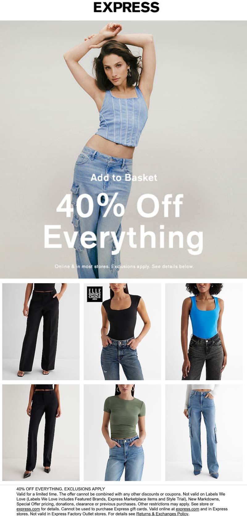Express stores Coupon  40% off everything at Express #express 