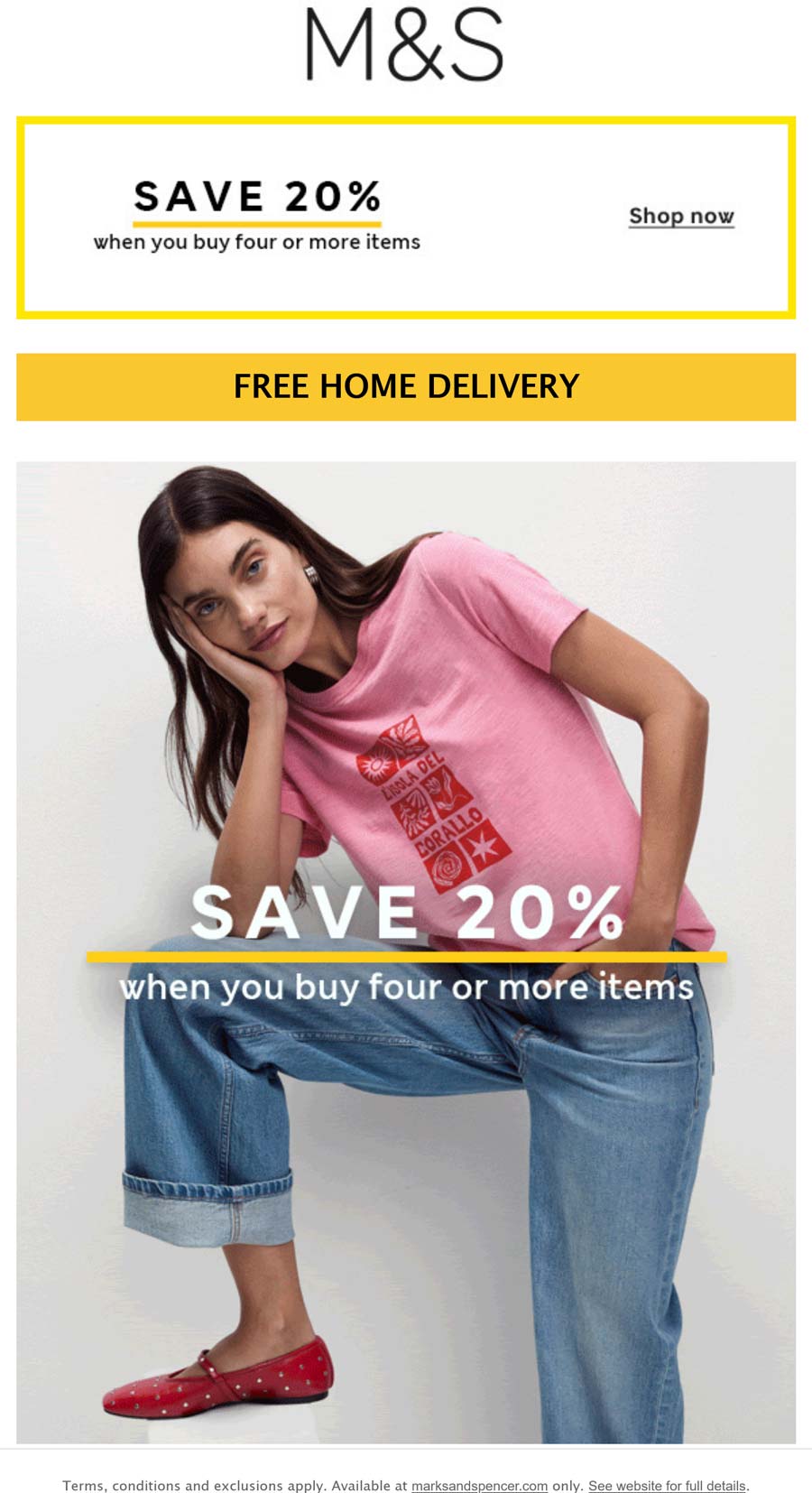 Marks and Spencer stores Coupon  20% off 4+ items at Marks and Spencer #marksandspencer 