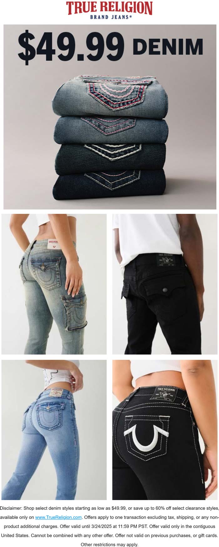 True Religion stores Coupon  $50 denim at True Religion #truereligion 