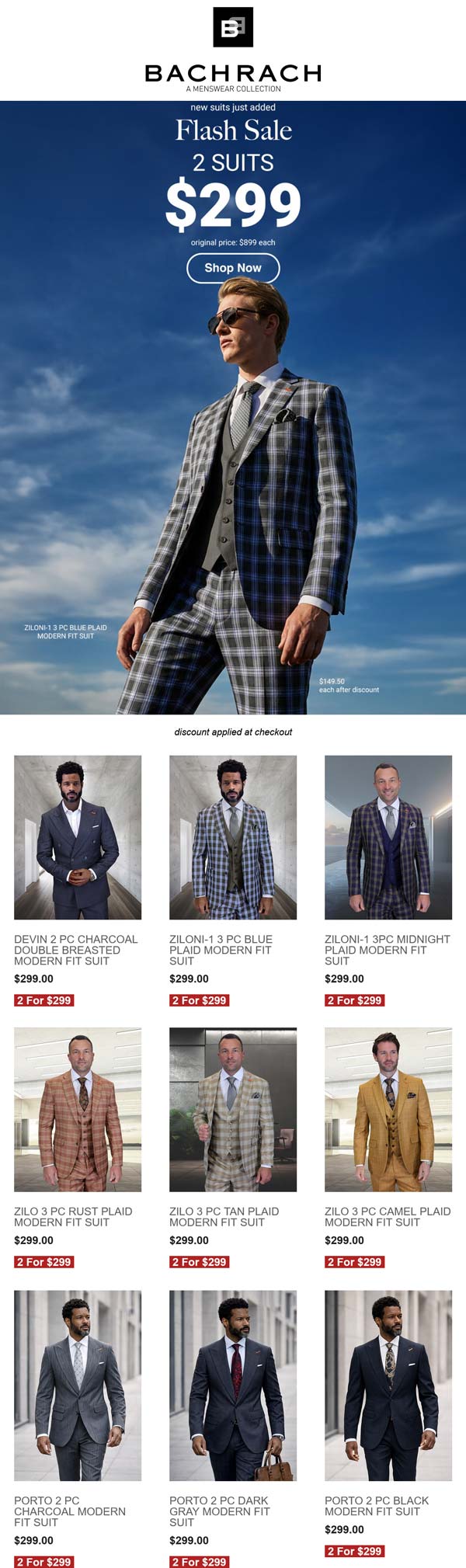 Bachrach stores Coupon  2 suits = $299 at Bachrach #bachrach 