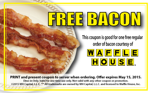 Waffle House Coupon March 2024 Free bacon at Waffle House