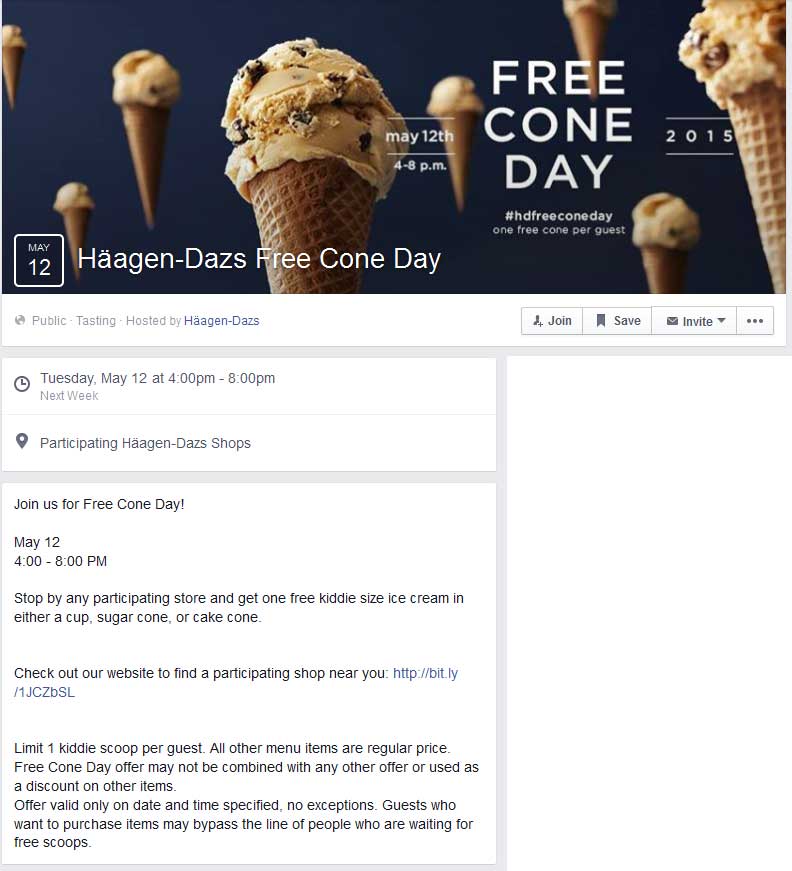 Haagen-Dazs Coupon April 2024 Free ice cream Tuesday at Haagen-Dazs