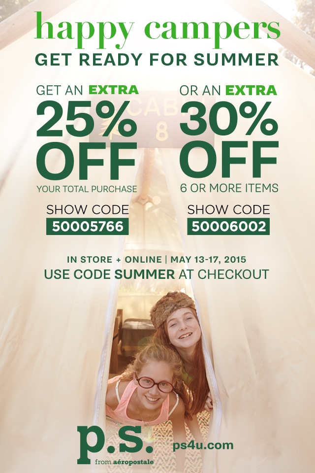 Aeropostale Coupon April 2024 25-30% off at P.S. from Aeropostale, or online via promo code SUMMER