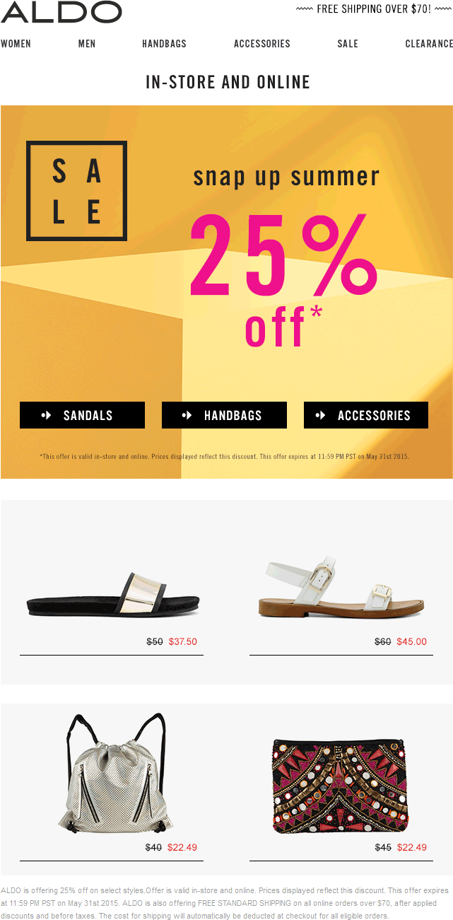 aldo shoes promo