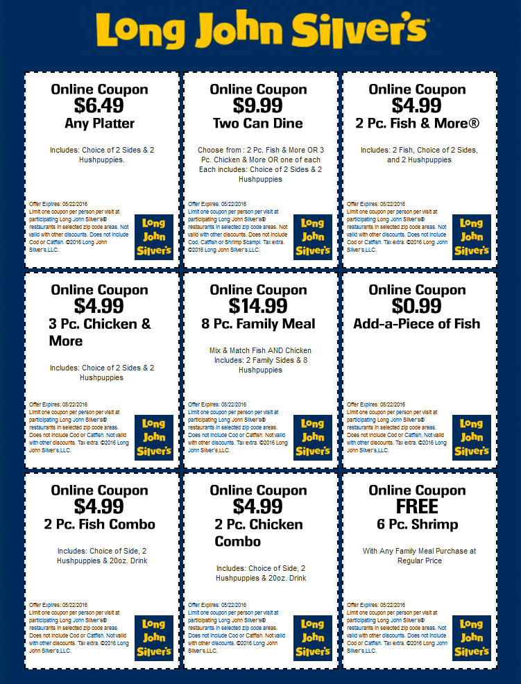 Long John Silvers March 2021 Coupons and Promo Codes 🛒