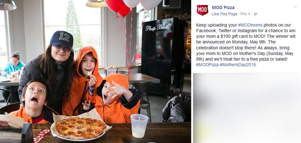 MOD Pizza Coupon April 2024 Free pizza or salad for Mom Sunday at MOD Pizza