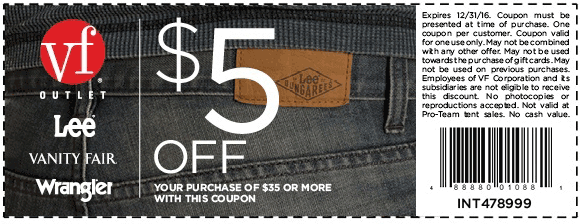 VF Outlet Coupon April 2024 $5 off $35 at VF Outlet