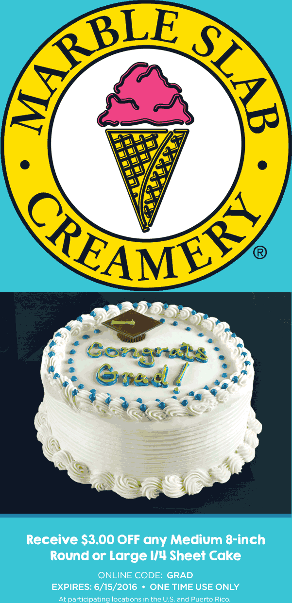 Marble Slab Creamery coupons & promo code for [May 2024]
