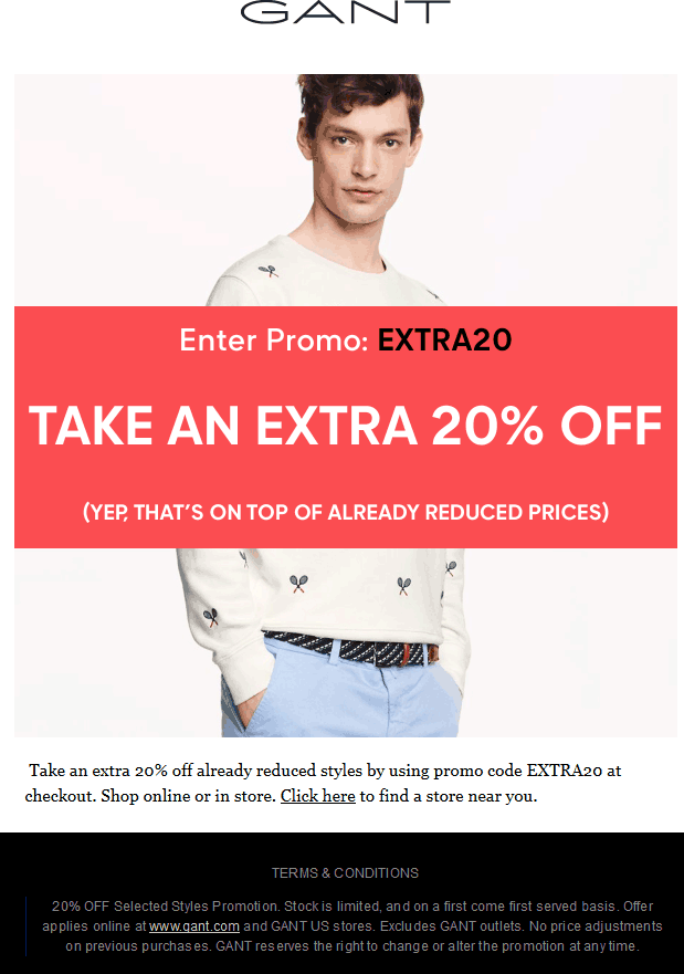 Gant coupons & promo code for [May 2024]