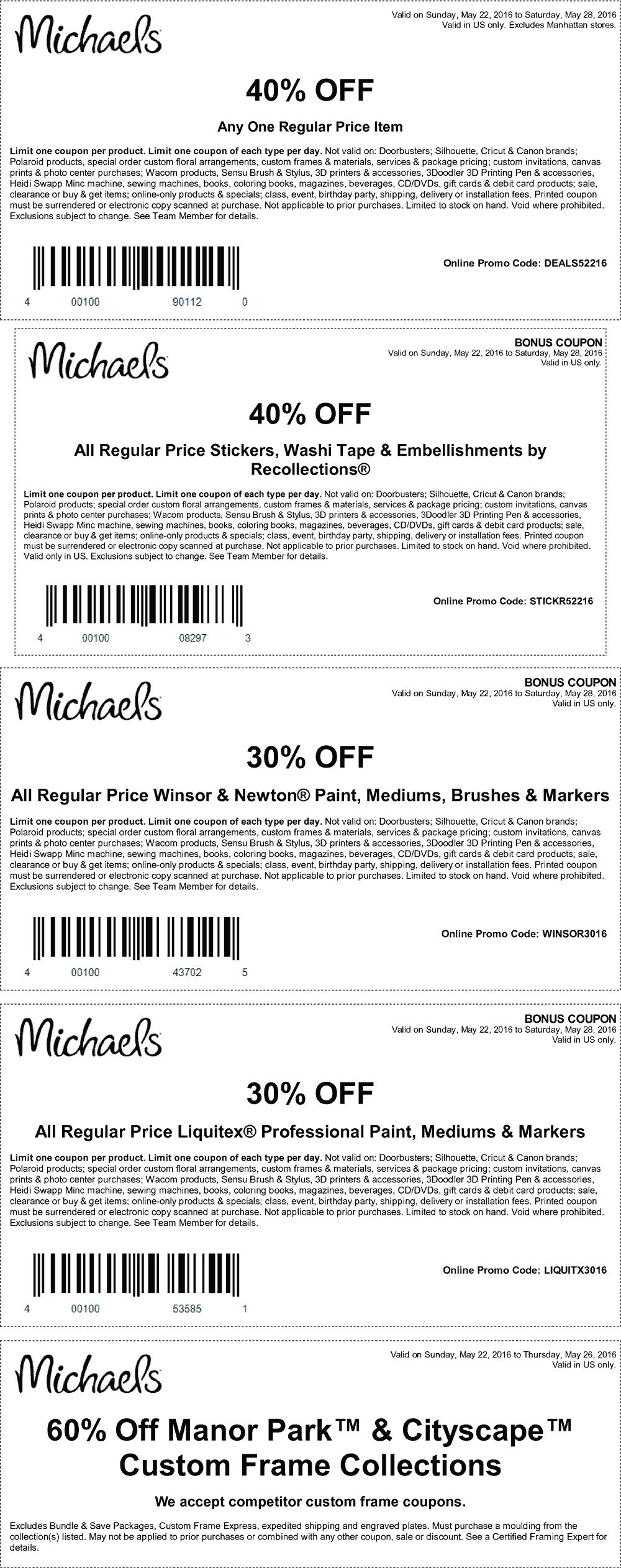 Michaels Coupon April 2024 40% off a single item & more at Michaels, or online via promo code DEALS52216