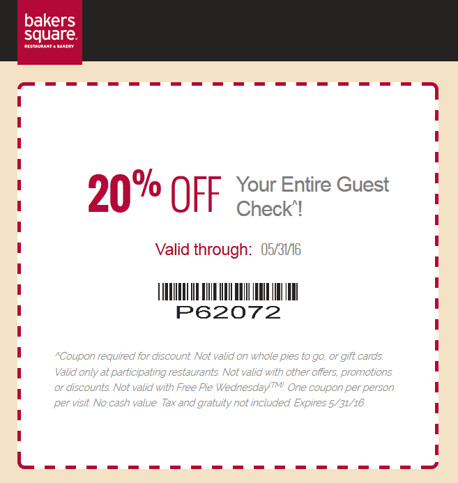 Bakers Square July 2020 Coupons And Promo Codes 