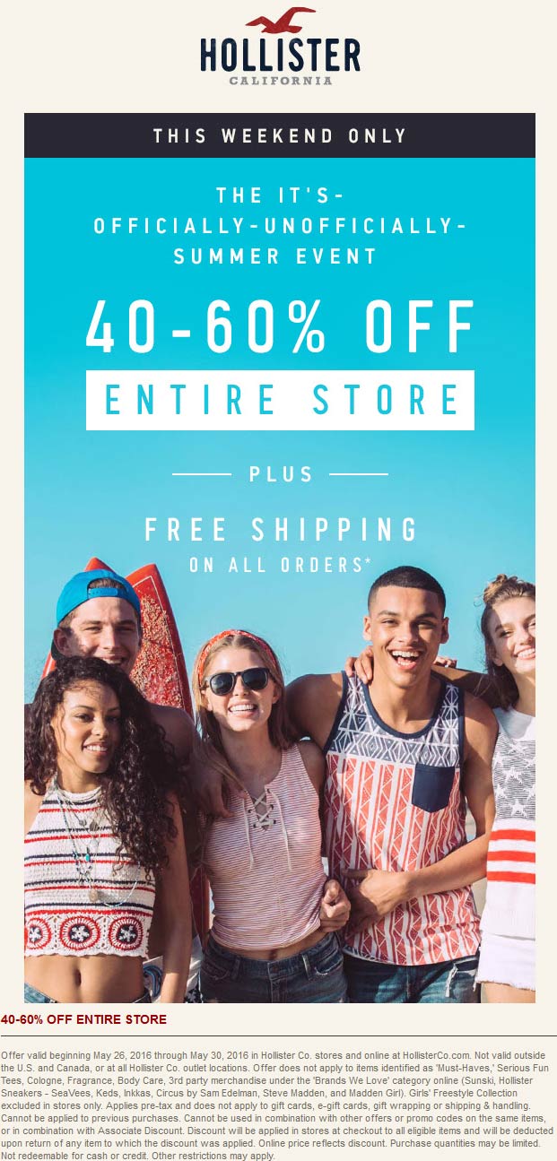 Hollister July 2020 Coupons And Promo Codes