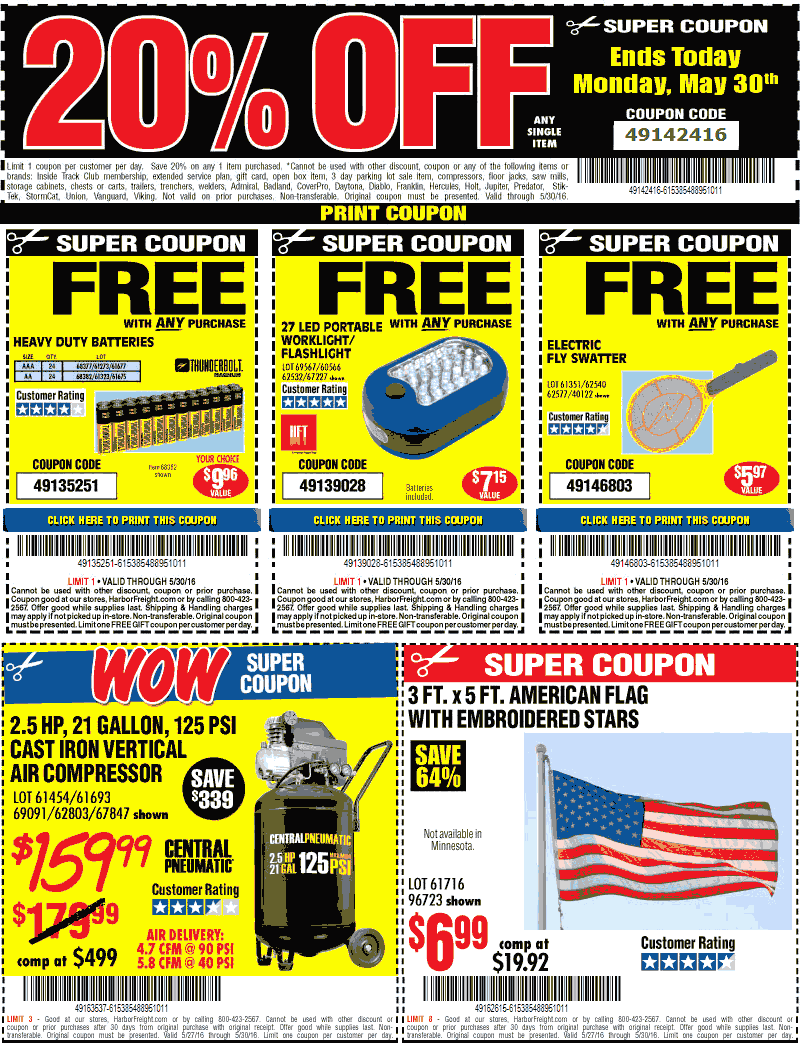 Harbor Freight Coupons Printable Customize And Print