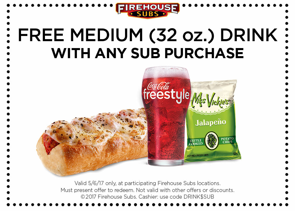 Firehouse Subs coupons & promo code for [May 2024]