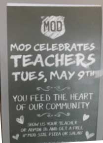 Mod Pizza Coupon April 2024 Teachers enjoy a free pizza or salad Tuesday at Mod Pizza